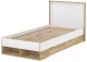 Односпальная кровать Интерлиния SC-К90 90x200 (дуб золотой/белый платинум) - 