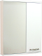 Шкаф с зеркалом для ванной СанитаМебель Джаст 12.600 (правый) - 