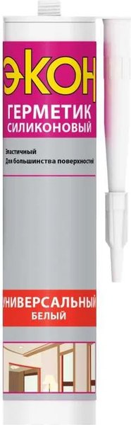 Герметик силиконовый Экон Универсальный (280мл, белый)