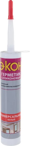 Герметик силиконовый Экон Универсальный (280мл, белый)