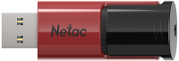 Usb flash накопитель Netac 64GB / NT03U182N-064G-30RE (черный/красный) - 