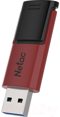 Usb flash накопитель Netac 64GB / NT03U182N-064G-30RE (черный/красный)