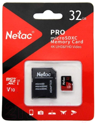 Карта памяти Netac MicroSD 32GB Extreme Pro (NT02P500PRO-032G-R)