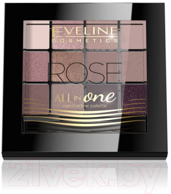 Палетка теней для век Eveline Cosmetics All In One 2 Rose (12г)