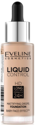 Тональный крем Eveline Cosmetics Liquid Control №040 Warm Beige Инновационный жидкий (32мл)