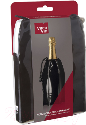 Охладитель для шампанского VacuVin 38856606 (черный)