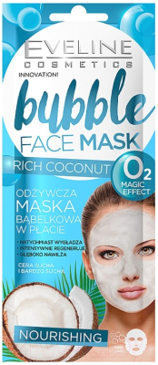 

Маска для лица тканевая Eveline Cosmetics, Bubble Face Mask Питательная