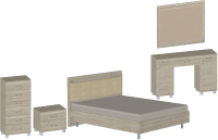 Комплект мебели для спальни Лером Мелисса №1 (гикори джексон светлый) - 