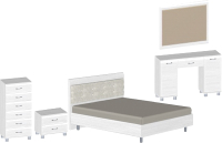 Комплект мебели для спальни Лером Мелисса №1 (снежный ясень) - 