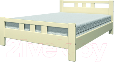 Полуторная кровать Bravo Мебель Вероника 2 140x200 (слоновая кость)