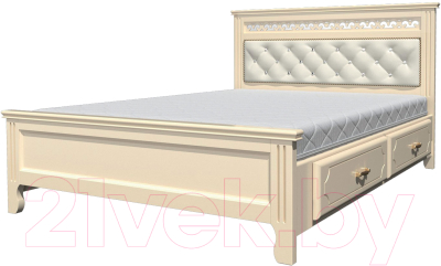 

Двуспальная кровать Bravo Мебель, Грация 160x200 с ящиками