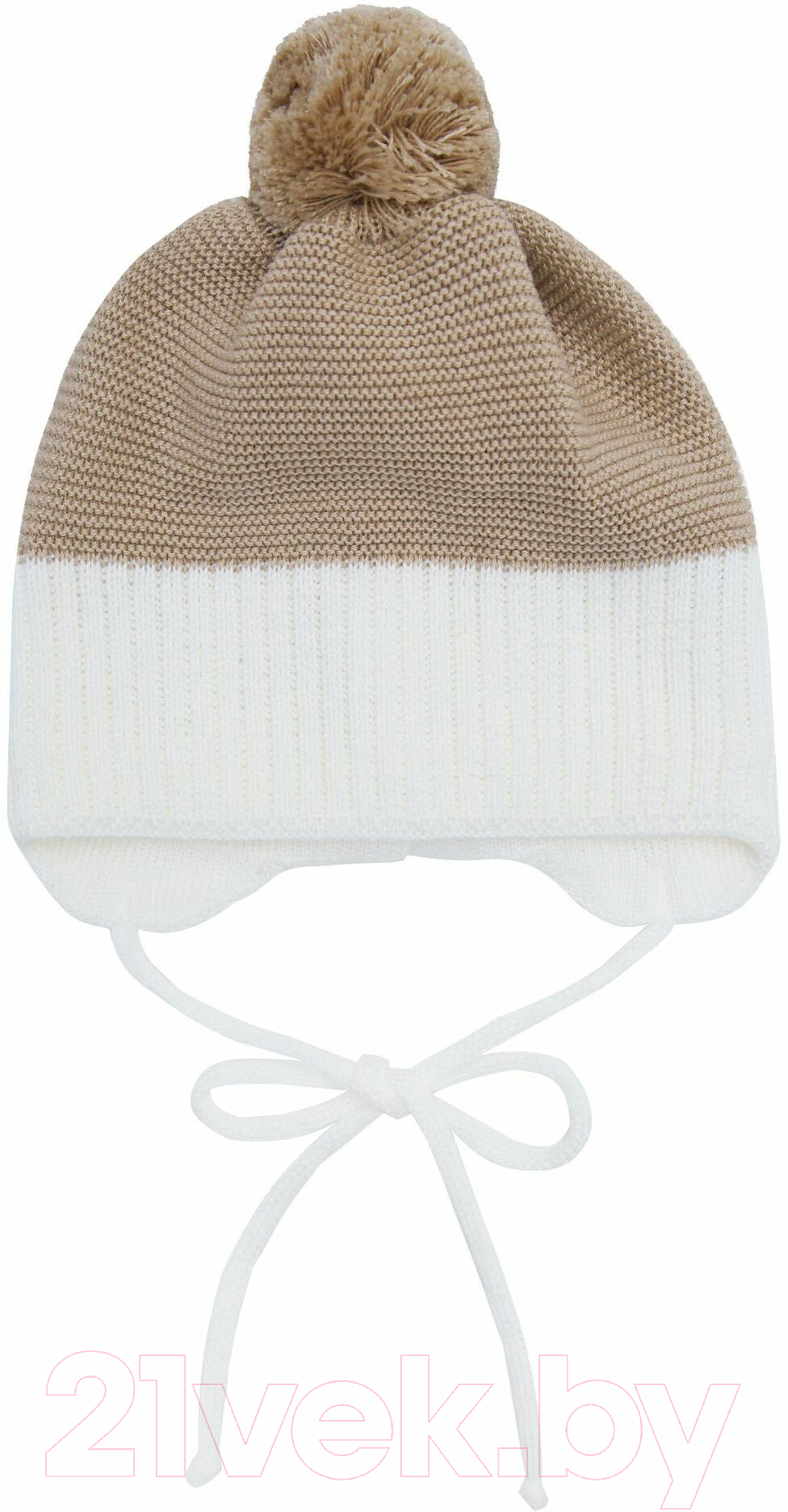 Шапочка для малышей Amarobaby Pure Love Wind / AB-OD21-PLW16/03-40 (бежевый, р-р. 40-42)