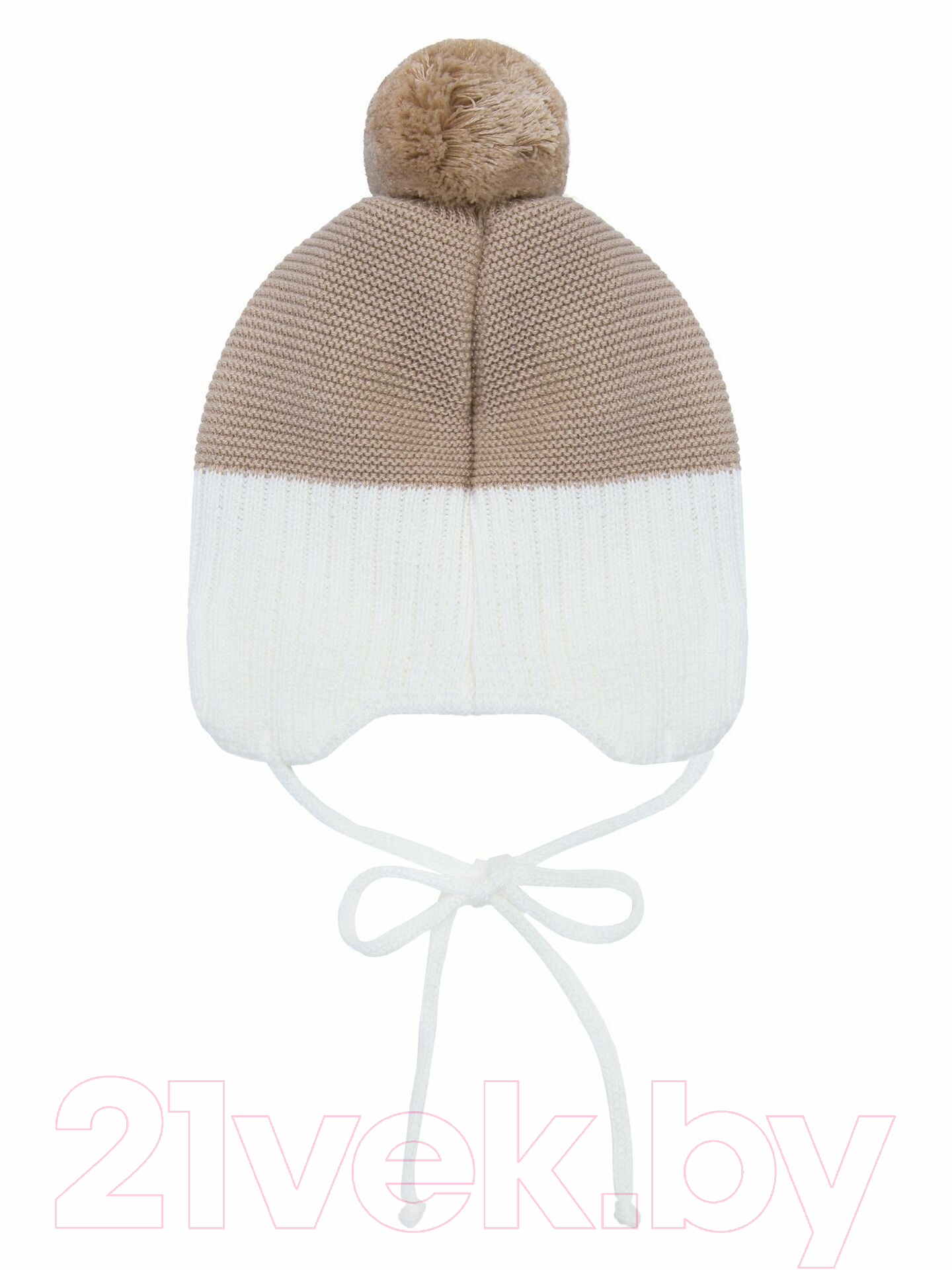 Шапочка для малышей Amarobaby Pure Love Wind / AB-OD21-PLW16/03-40 (бежевый, р-р. 40-42) — фото 3