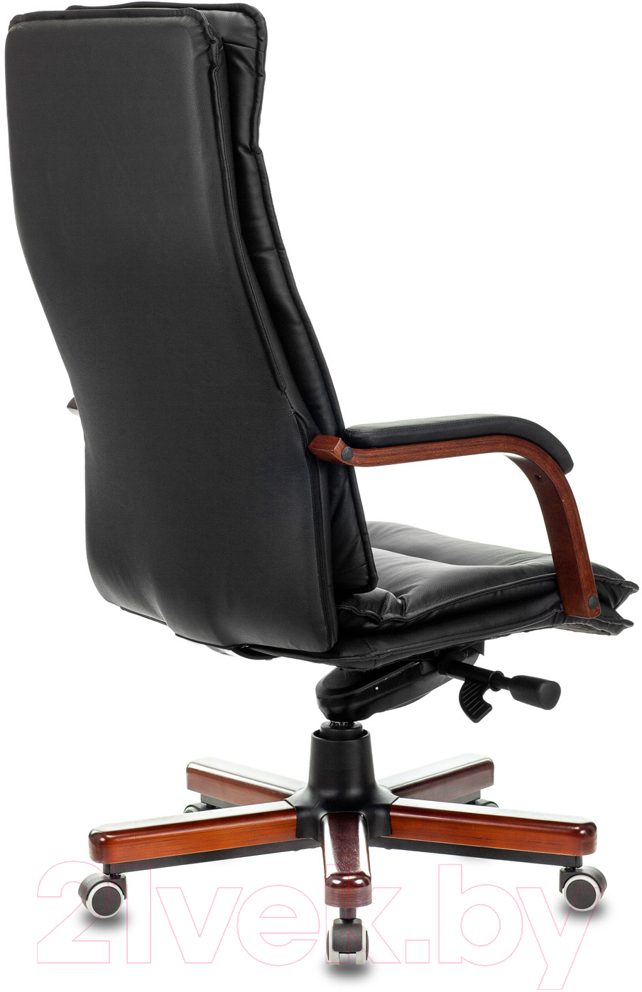 Кресло офисное Бюрократ T-9927 WALNUT (черный кожа/дерево) — фото 4