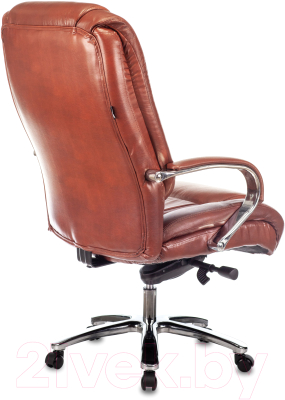 Кресло офисное Бюрократ T-9925SL (светло-коричневый Leather Eichel/хром)