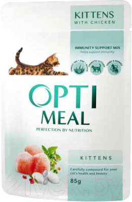 

Корм для кошек Optimeal, Для котят с курицей