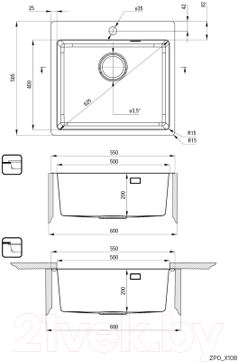 Купить Мойка кухонная Deante ZPO 010B в Витебске