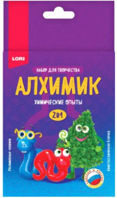 

Набор для опытов Lori, Полимерные червяки и Кристаллическая ёлочка / Оп-063
