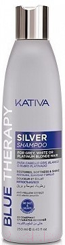 Оттеночный шампунь для волос Kativa Blue Therapy Нейтрализатор желтизны д/освет. мелированных волос (250мл)