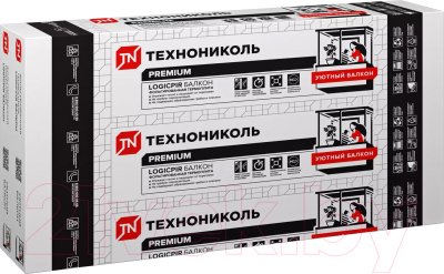 Изображение товара ПИР плита Технониколь Logicpir Балкон Ф/Ф Г1 1200x600x30 (упаковка)