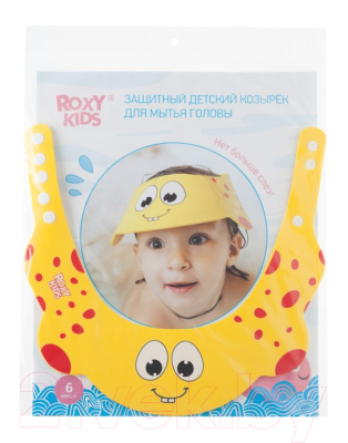 Изображение товара Козырек для мытья головы Roxy-Kids Желтый жирафик / RBC-492-Y