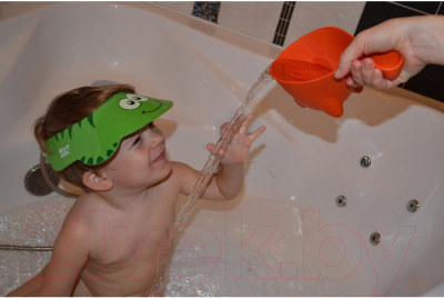 Козырек для мытья головы Roxy-Kids Зеленая ящерка / RBC-492-G