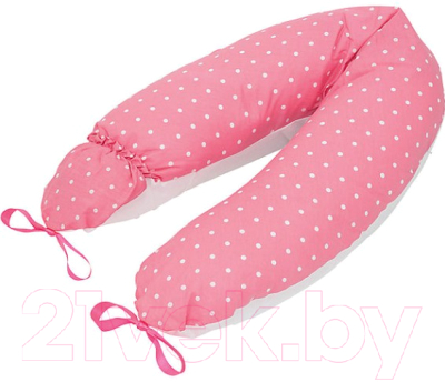 Подушка для беременных Roxy-Kids Премиум / АRT0135 (розовый/белый горошек)