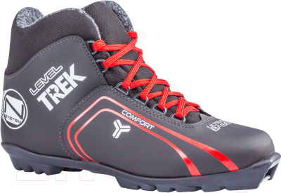 Ботинки для беговых лыж TREK Level SNS (черный/красный, р-р 33)
