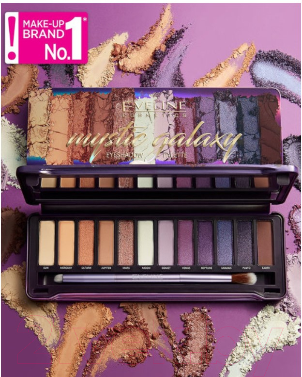 Палетка теней для век Eveline Cosmetics Mystic Galaxy (12г) — фото 3