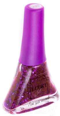 Лак для ногтей детский Lukky Конфетти 23К / Т14138 (темно-фиолетовый с блестками)