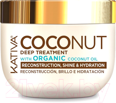 

Маска для волос Kativa, Coconut Восстан-ая с органич. кокосовым маслом д/поврежд. волос