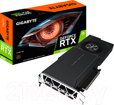 Видеокарта Gigabyte GeForce RTX3080 Turbo 10GB (rev. 2.0) (GV-N3080TURBO-10GD)