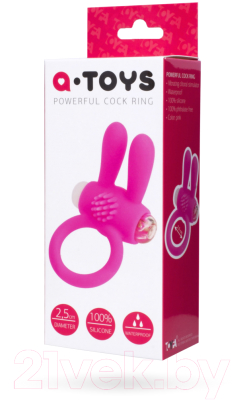 Эрекционное кольцо ToyFa A-Toys Rabbi / 769002 (розовый)