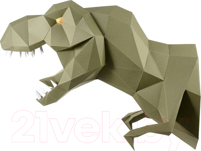 Объемная модель Paperraz Динозавр Завр / PP-1DIZ-WAS (васаби)