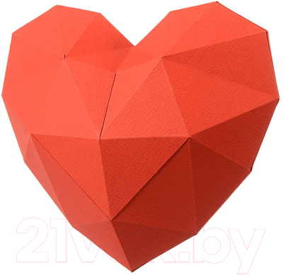 Объемная модель Paperraz Сердце / PP-2HRT-RED (красный)