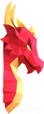 Объемная модель Paperraz Дракон Агафон / PP-1DRA-2RG (красный)