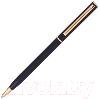 Ручка шариковая Brauberg Slim Black / 141402 (синий)