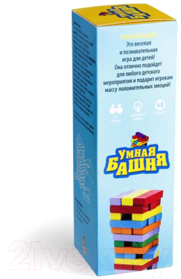 Настольная игра Лас Играс Падающая башня. Для умников и умниц / 601374