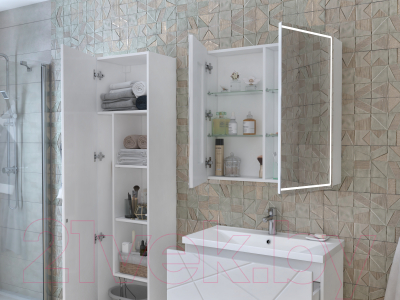 Шкаф с зеркалом для ванной Vigo Geometry 800