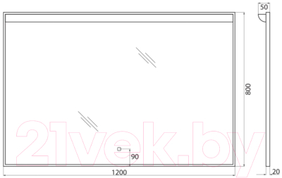 Зеркало BelBagno SPC-UNO-1200-800-TCH