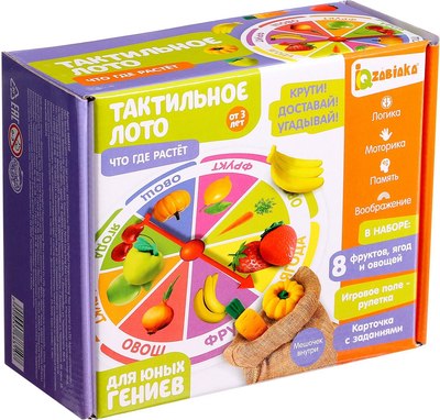 

Лото, Что где растёт Тактильное лото Фрукты, овощи / 4668310