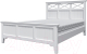 Каркас кровати Bravo Мебель Грация 5 140x200 (белый античный/белый) - 