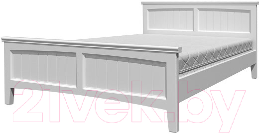 Двуспальная кровать Bravo Мебель Грация 4 160x200 (белый античный)