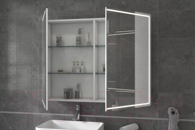 Шкаф с зеркалом для ванной Vigo Geometry 1000