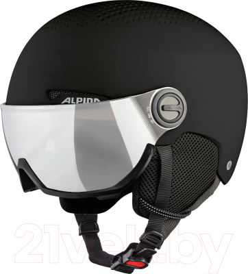 Шлем горнолыжный Alpina Sports 2021-22 Albona Visor / A9228-30 (р-р 54-58, матовый черный)