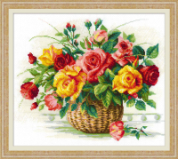 Набор для вышивания Риолис Корзина с розами / 1722 - 