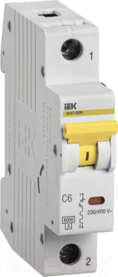 

Выключатель автоматический IEK, ВА 47-60M 1п 6А C / MVA31-1-006-C
