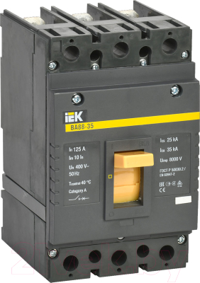 Выключатель автоматический IEK ВА 88-35 3п 125А 35кА С / SVA30-3-0125
