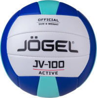 Мяч волейбольный Jogel JV-100 (размер 5, синий/мятный) - 