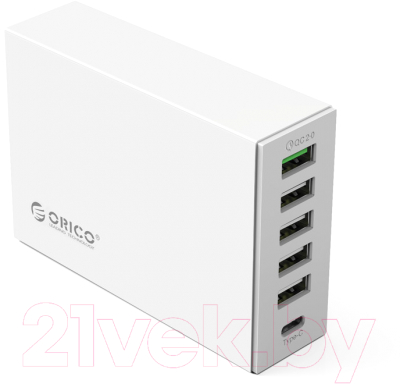 

Зарядное устройство сетевое Orico, Белый, TSL-6U